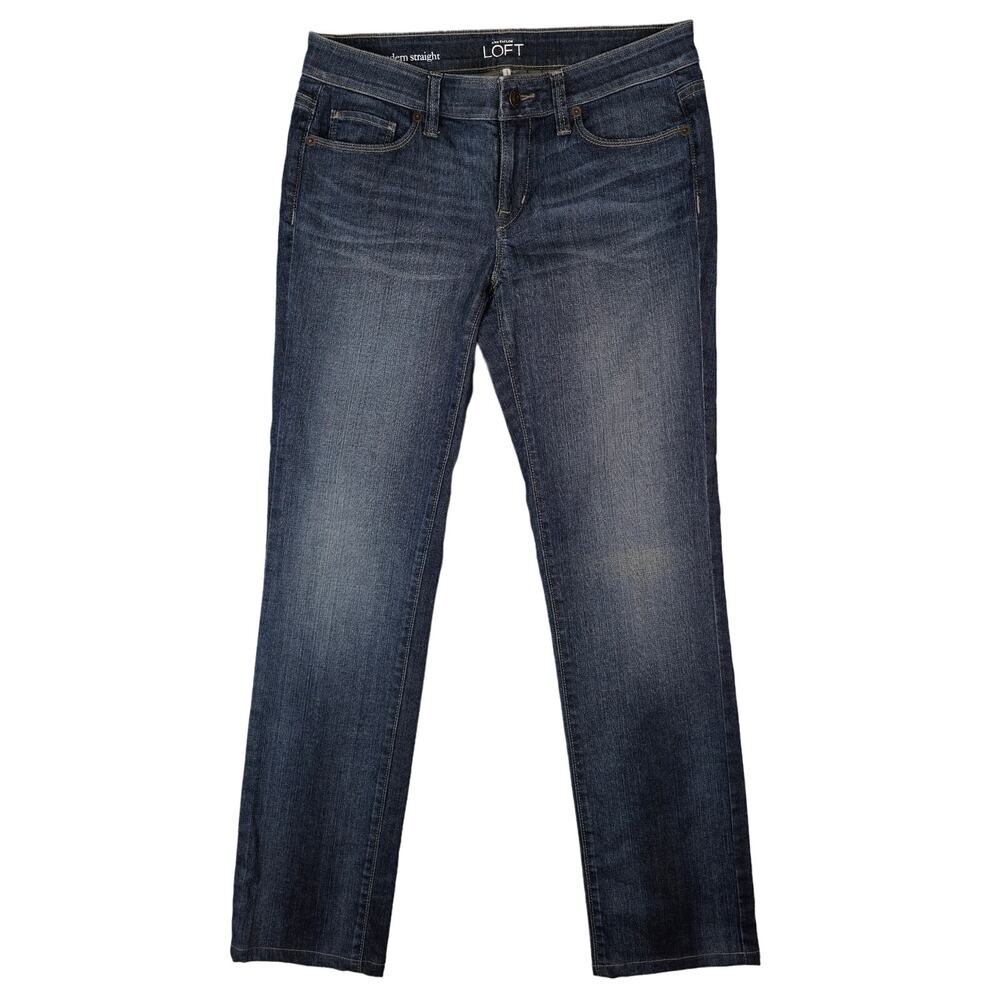 Ann Taylor Loft Jeans‎ Womens 27/4 Modern Straight Medium Wash Denim Stretch